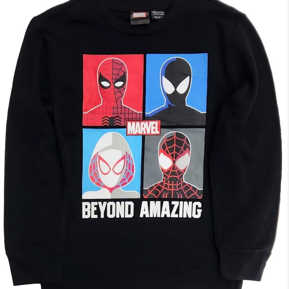 Marvel Black Spider-Man sweatshirt size xs